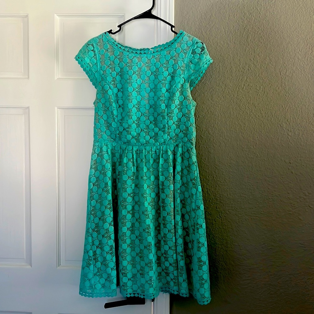 Blue lace dress